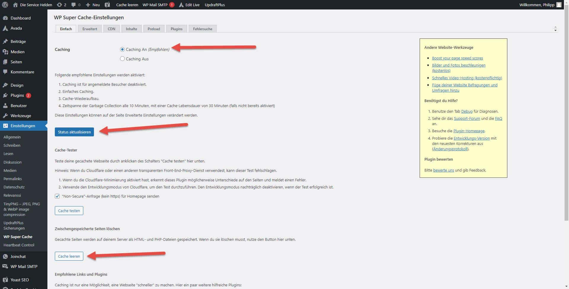 WordPress WP Super Cache