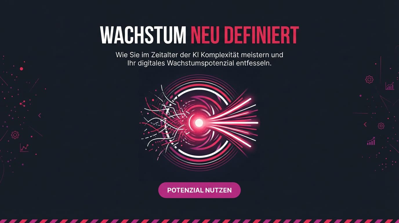 Symbol für Performance-Marketing: KI bündelt komplexe Daten zu fokussiertem Wachstum.