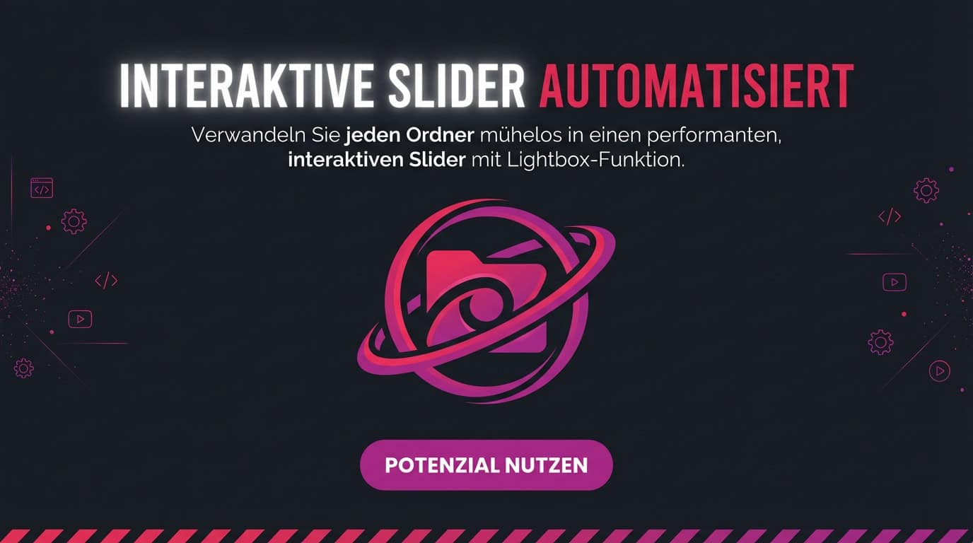 Teaserbild für LU Carousel Slider Plugin mit Logo und dem Text: Interaktive Slider automatisiert.