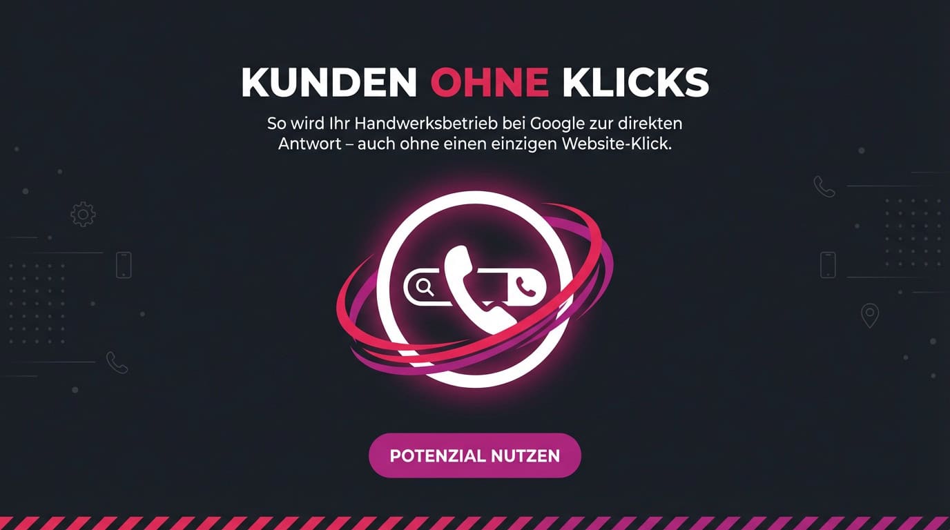 Symbolbild zur Zero-Click-Search: Ein Icon zeigt, wie eine Online-Suche direkt zum Anruf führt.