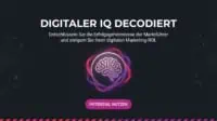 Banner: Digitaler IQ Decodiert. Ein Gehirn-Icon symbolisiert die Erfolgsgeheimnisse der Marktführer.